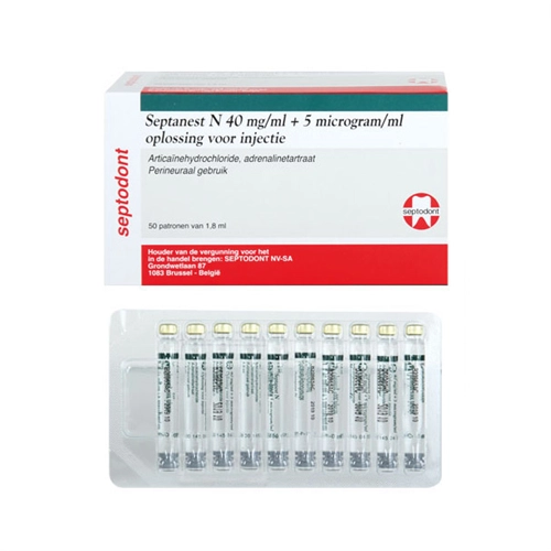 SEPTODONT SEPTANEST-N GROEN LATEX-VRIJ (50x1,8ml)