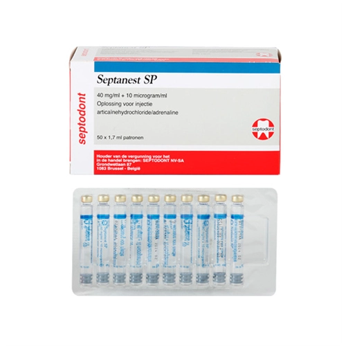 SEPTODONT SEPTANEST-SP BLAUW LATEX-VRIJ (50x1,8ml)