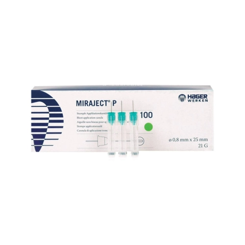 HAGER&WERKEN MIRAJECT-P BLUNT NEEDLES 21G 0,8x25mm GROEN (100st)