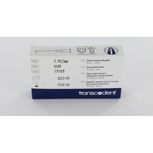 TRANSCODENT SPOELNAALDEN STERIEL 30G 0,3x25mm SINGLE VENT GEEL (25st)