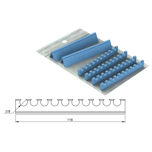 NICHROMINOX SILICONEN REFILL VOOR FLEXI CLIP 20/ERGO CASSETTE 20 BLAUW