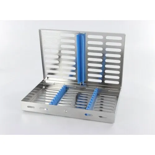 NICHROMINOX STERILISATIE CASSETTE FLAT 18x13cm BLAUW (tbv 10 instr.) 182062-2