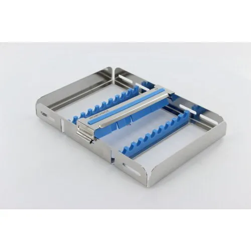 NICHROMINOX STERILISATIECASSETTE FLEXI CLIP-10 18x13,6cm BLAUW 182810-2