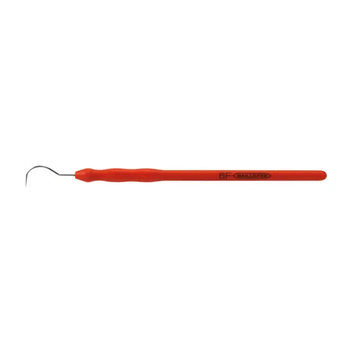 MAILLEFER SONDE NR.6F PLASTIC-COATED HANDLE ENKELZIJDIG ROOD