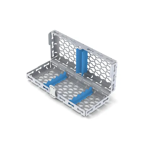 NICHROMINOX GALAXY STERILISATIE CASSETTE MET DEKSEL 18x7cm BLAUW  (tbv 5 inst)182044-2