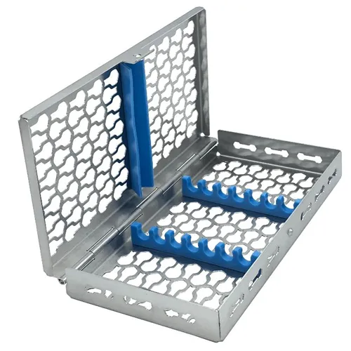 NICHROMINOX GALAXY STERILISATIE CASSETTE MET DEKSEL 18x9cm GROEN (tbv 7 inst) 183055-4