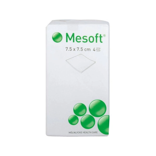 MOLNLYCKE MESOFT GAASJES NIET STERIEL NON WOVEN 7,5x7,5cm/4 laags (100st)