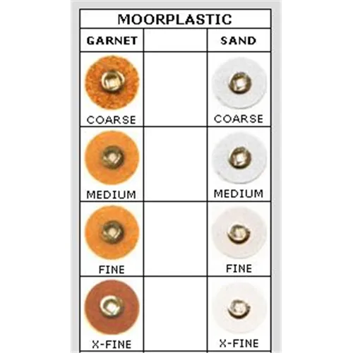 MOORE PLASTIC SCHIJFJES GARNET 22mm 7/8 FIJN (50st)