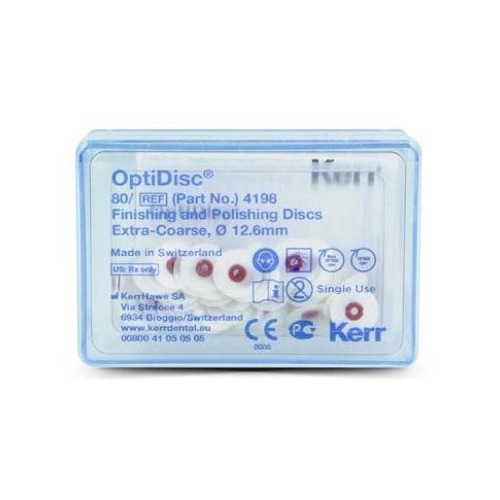 KERR OPTIDISCS X-COARSE 12,6mm DONKERROOD NR.4198 (80st)