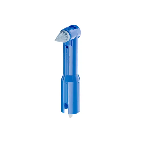 YOUNG PROFYLAXE HOEKSTUK (WEGWERP) CLASSIC POINTED POLISHER BLAUW PUNTIG VOOR NAUWE TUSSENRUIMTES LATEX EN BPA VRIJ (100st)