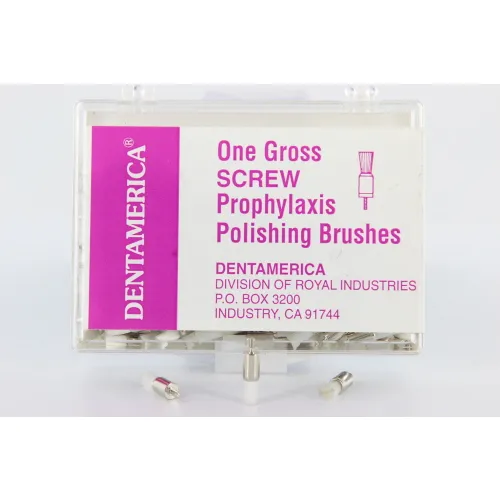 DENTAMERICA SCREWTYPE POLIJSTBORSTELS WIT (144st)