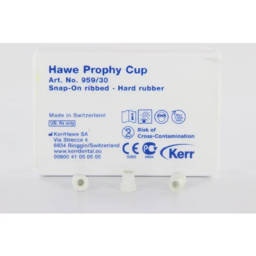 KERRHAWE SNAP-ON POLIJSTCUPS HARD RIBBED WIT LATEX-VRIJ NR.959 (30st)