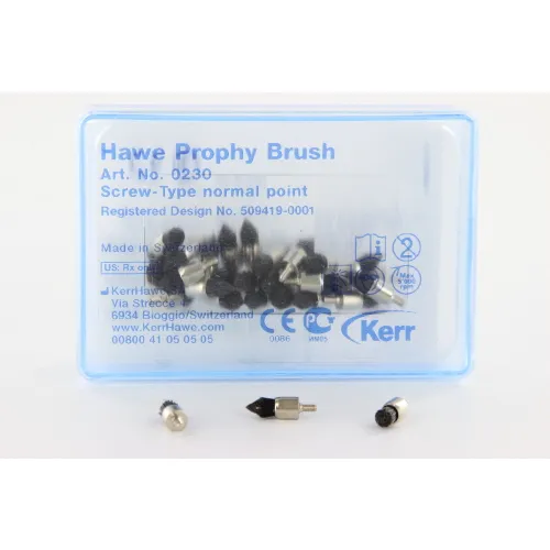 KERRHAWE POLIJSTBORSTELS SCREWTYPE POINTED ZWART NR.0230 (30st)