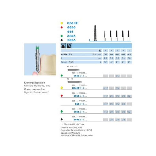 KOMET FG DIAMANT 6856/016 (5st)