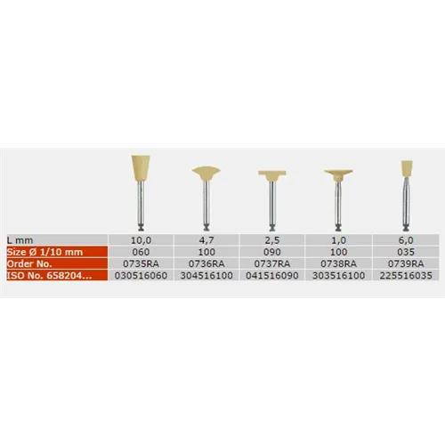 EDENTA RA EXA-SPECIAL POLIJSTCUPS BEIGE NR.0735 (12st)