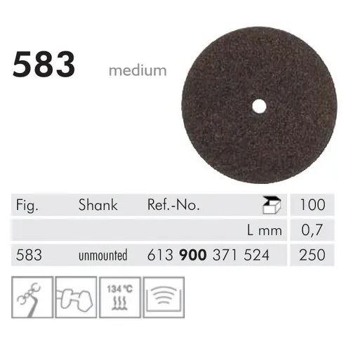 MEISINGER CUT OFF DISCS BRUIN 583/250 (100st)