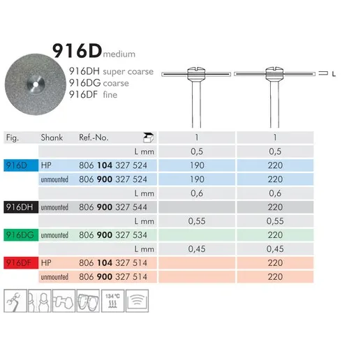 MEISINGER HP DIAMANT SCHIJF 916D220 (1st)