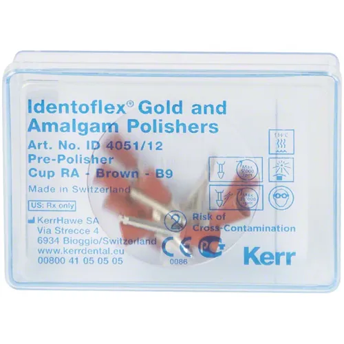 IDENTOFLEX VOORPOLIJSTCUPS AMALGAAM RA BRUIN NR.4051 (12st)