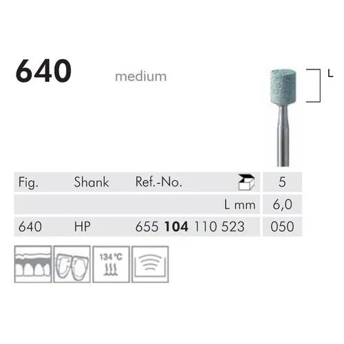 MEISINGER HP CORUNDUM STEENTJES 640/050 (5st)