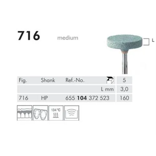 MEISINGER HP CARBORUNDUM SCHIJF MEDIUM 716/160 (5st)