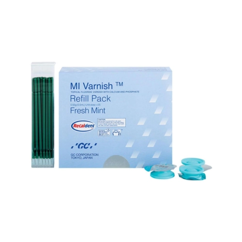 GC MI VARNISH REFILL PACK MINT UNIT-DOSE (35x0,4ml/50 brushes)