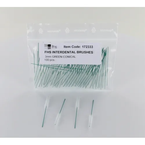 FHS INTERDENTAAL RAGERS CONISCH GROEN 3,0-6,5mm ZONDER HANDVAT (100st)  65mm