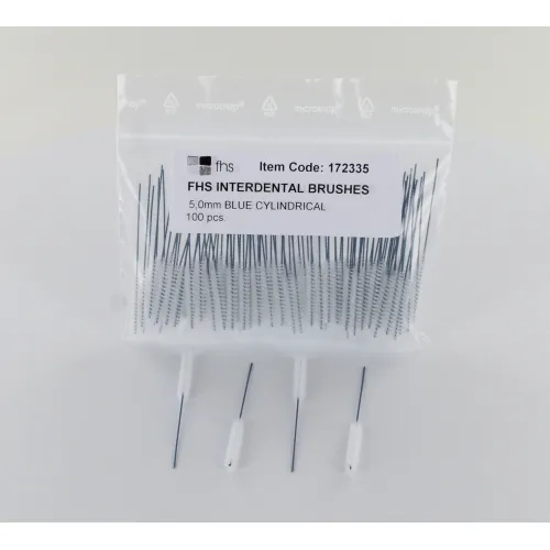 FHS INTERDENTAAL RAGERS CYLINDRISCH BLAUW 5,0mm ZONDER HANDVAT (100st)  65mm