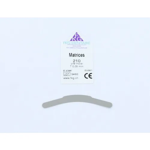 FKG PRE-MOLAR MATRICES 210 0,05mm STEEL (12st)