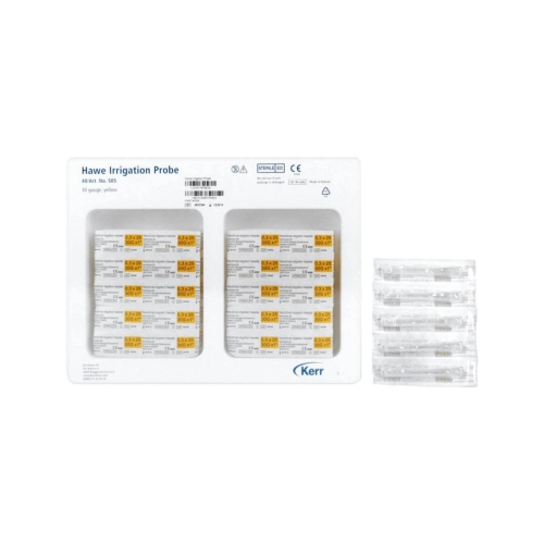 KERR SPOELNAALDEN 30G 0,3x25mm SIDE-VENT NR.505 GEEL (40st)