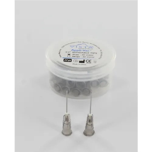 VISTA APPLI-VAC 3/4 BENDABLE TIPS 22G ZWART (20st)