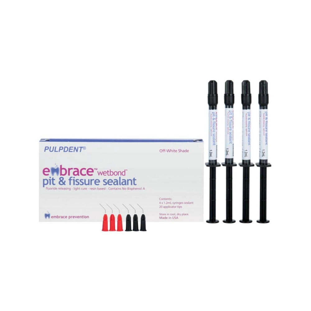 185282 - PULPDENT EMBRACE WETBOND PIT & FISSURE SEALANT KIT OFF-WHITE NR.EMSW (4x1,2ml/tips)