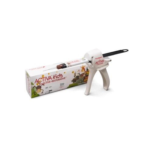 PULPDENT ACTIVA KIDS BIOACTIVE RESTORATIVE STARTER KIT OPAQUE WHITE (5ml/dispenser/20 mixing tips)