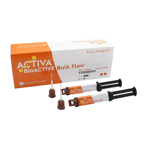 PULPDENT ACTIVA BIOACTIVE BULK FLOW SPUIT KIDS TWIN PACK KIT UNIVERSEEL (2x5g/20 mixing tips)