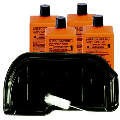 DÜRR PERIO-CLEAN SET COMPLEET MET BAK (Reiningingsbak, 2 Flacons Universal tankreiniger, reinigingsborstel) 