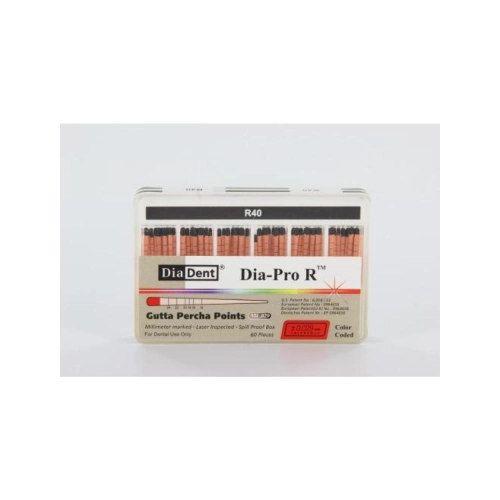 DIADENT GUTTA PERCHA POINTS RECIPROC NR.40 ZWART (60st)