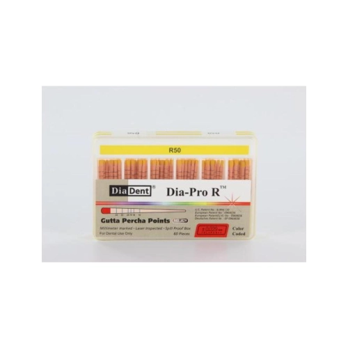 DIADENT GUTTA PERCHA POINTS RECIPROC NR.50 GEEL (60st)