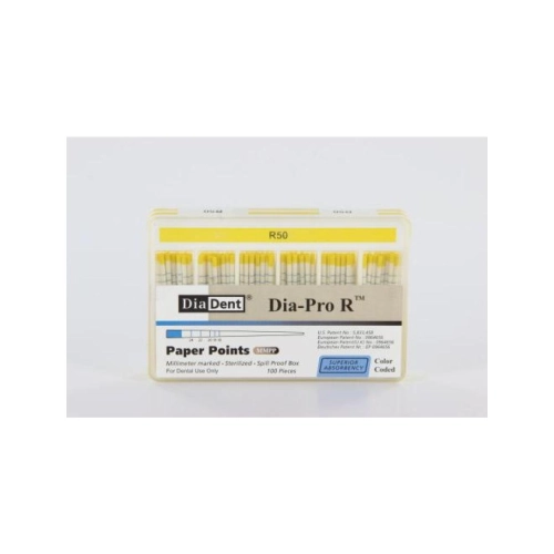 DIADENT PAPERPOINTS RECIPROC NR.R50 GEEL (100st)