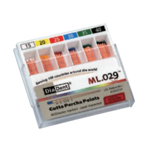 DIADENT GUTTA PERCHA POINTS COLOR-CODED IN BUISJES NR.20 GEEL (120st)