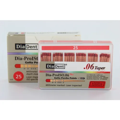 DIADENT GUTTA PERCHA POINTS .06 NR.25 ROOD (60st)