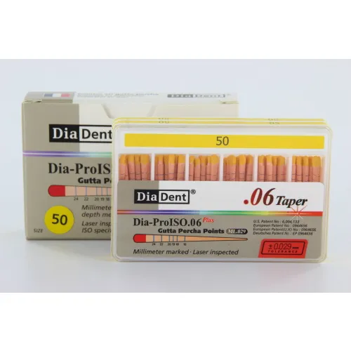 DIADENT GUTTA PERCHA POINTS .06 NR.50 GEEL (60st)
