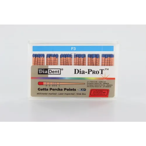 DIADENT GUTTA PERCHA POINTS VOOR PROTAPER F3 BLAUW (60st)