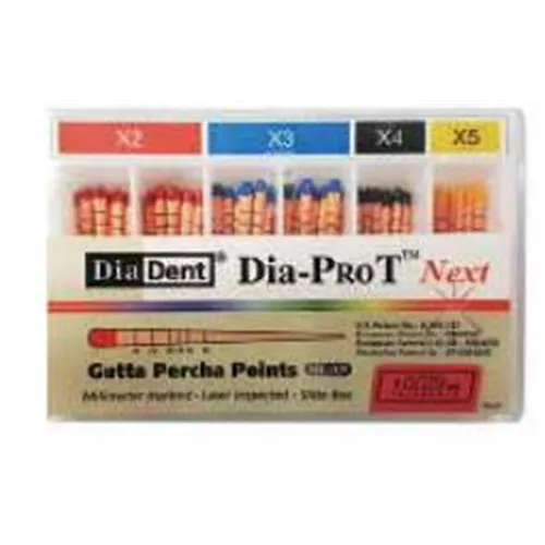 DIADENT GUTTA PERCHA POINTS DIA-PROT NEXT X2 ROOD (60st)