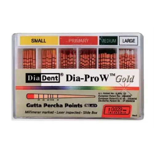 DIADENT GUTTA PERCHA POINTS DIA-PRO WAVE ONE MEDIUM ZWART (60st)