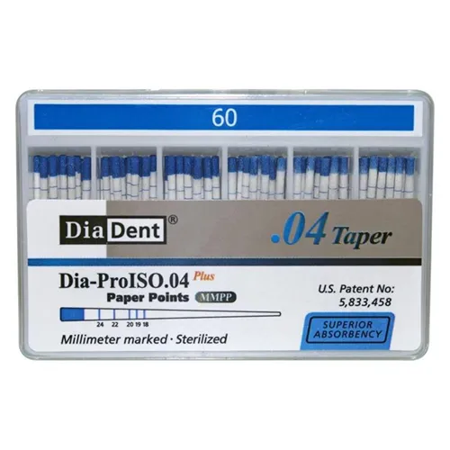 DIADENT PAPERPOINTS .04 NR.60 BLAUW (100st)