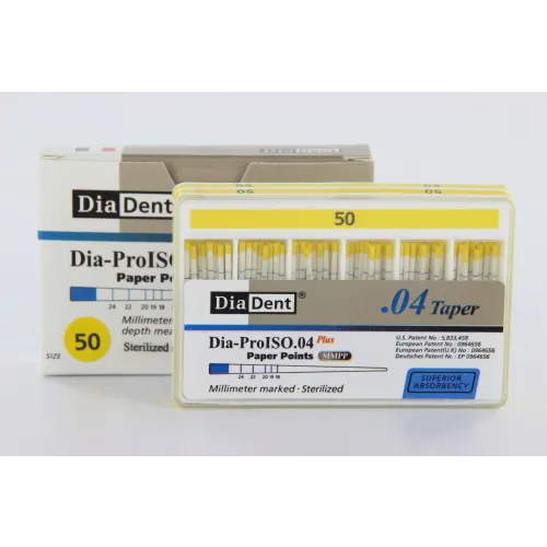 DIADENT PAPERPOINTS .04 NR.50 GEEL (100st)