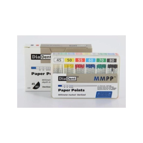 DIADENT PAPERPOINTS COLOR-CODED ASSORTED NR.45-80 (200st)