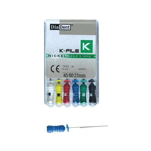 DIADENT NiTi K-FILES .02 25mm NR.10 PAARS (6st)