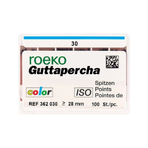 ROEKO GUTTA PERCHA POINTS ISO-COLOR NR.30 BLAUW (100st)