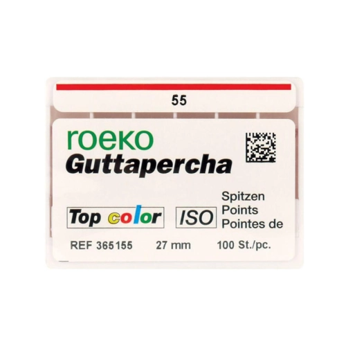 ROEKO GUTTA PERCHA POINTS TOP-COLOR NR.55 ROOD (100st)