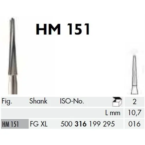 MEISINGER FG-XL CARBIDE KNOCHEN FRAIS 151/016 (2st)